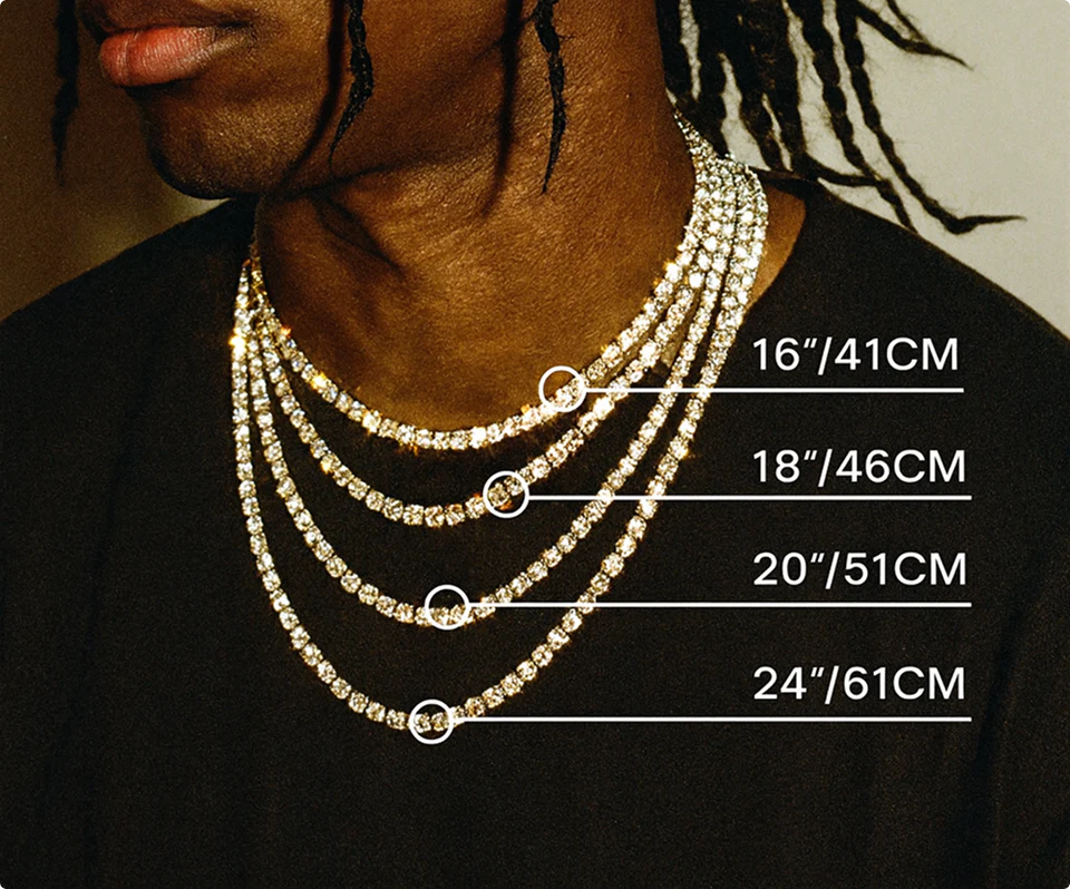 Men's Chain Length Guide — How to Choose the Right Size
