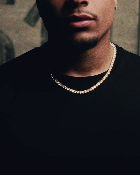 3 Prong Tennis Chain  - 5MM - Silver