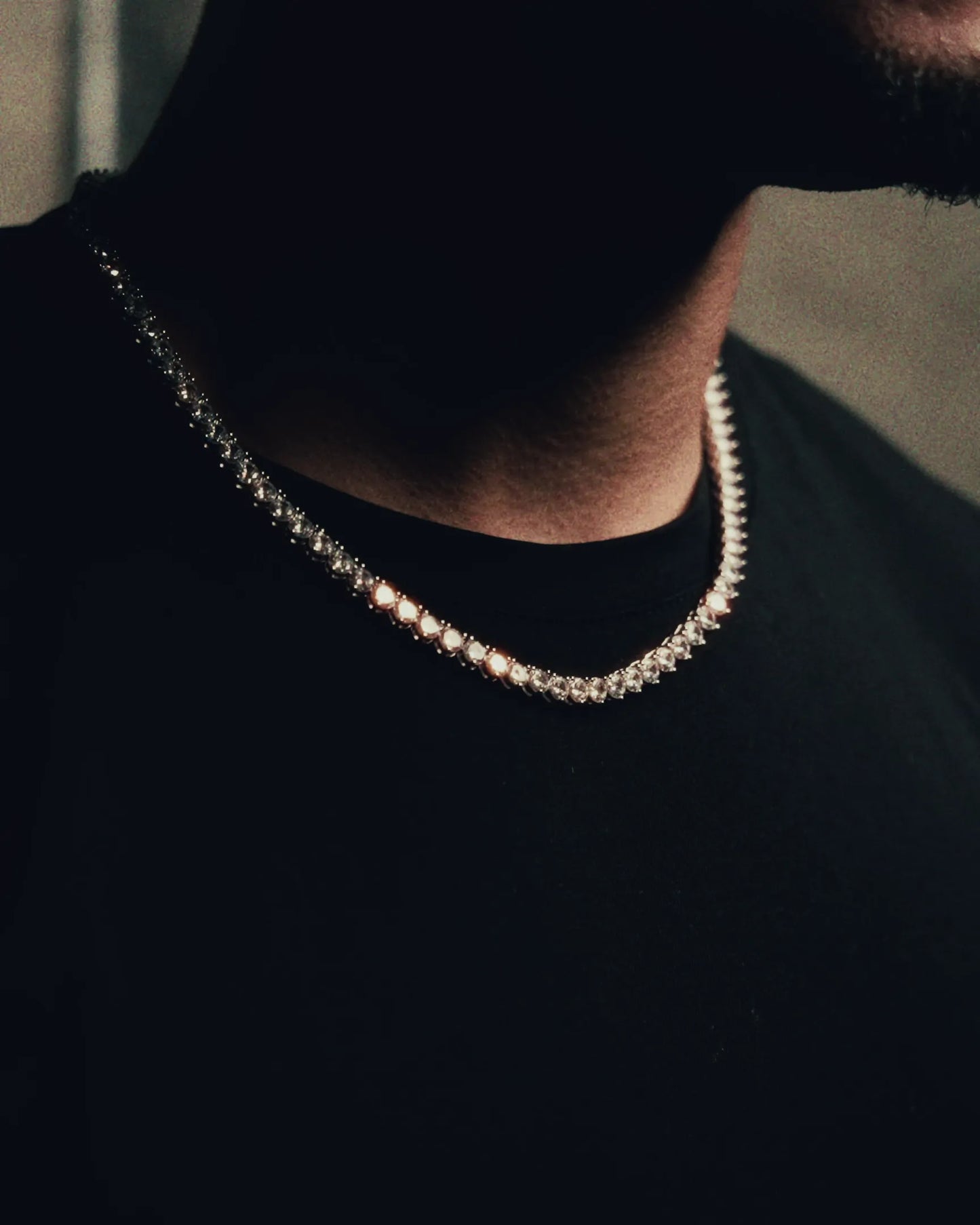 3 Prong Tennis Chain  - 5MM - Silver