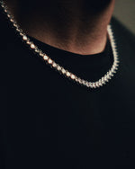 3 Prong Tennis Chain  - 5MM - Silver