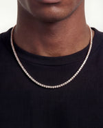 Nocta Vince 4 Prong Tennis Chain - 3MM - Rose Gold clasp detail