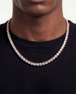 Nocta Vince 4 Prong Tennis Chain - 5MM - Rose Gold clasp detail