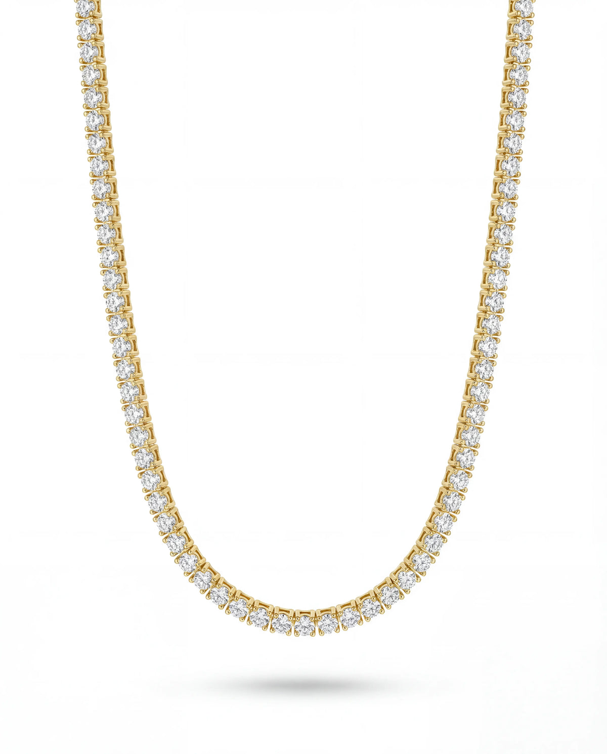 Nocta Vince 4 Prong Tennis Chain - 5MM - Gold detail view