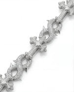 Nocta Vince 18MM Thorned Chrome Chain - Silver detail view