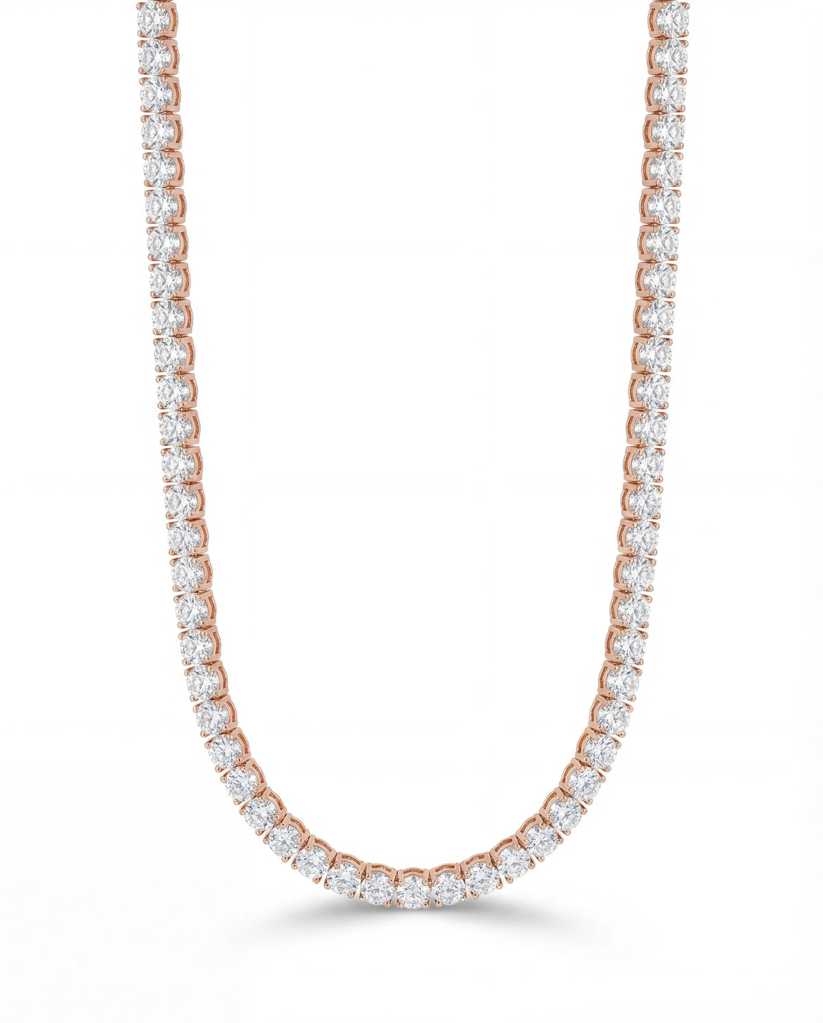 Nocta Vince 4 Prong Tennis Chain - 4MM - Rose Gold detail view