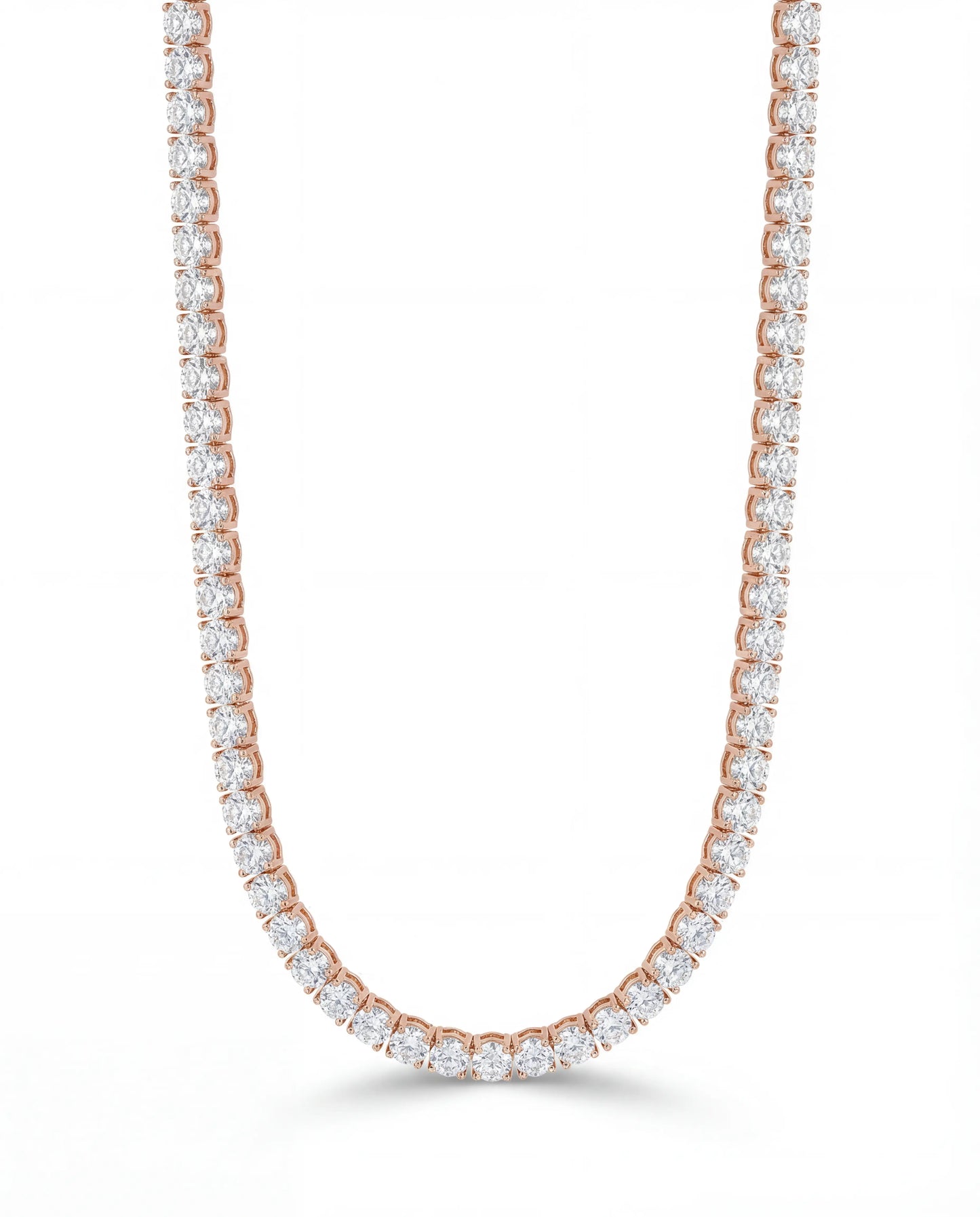 Nocta Vince 4 Prong Tennis Chain - 4MM - Rose Gold detail view