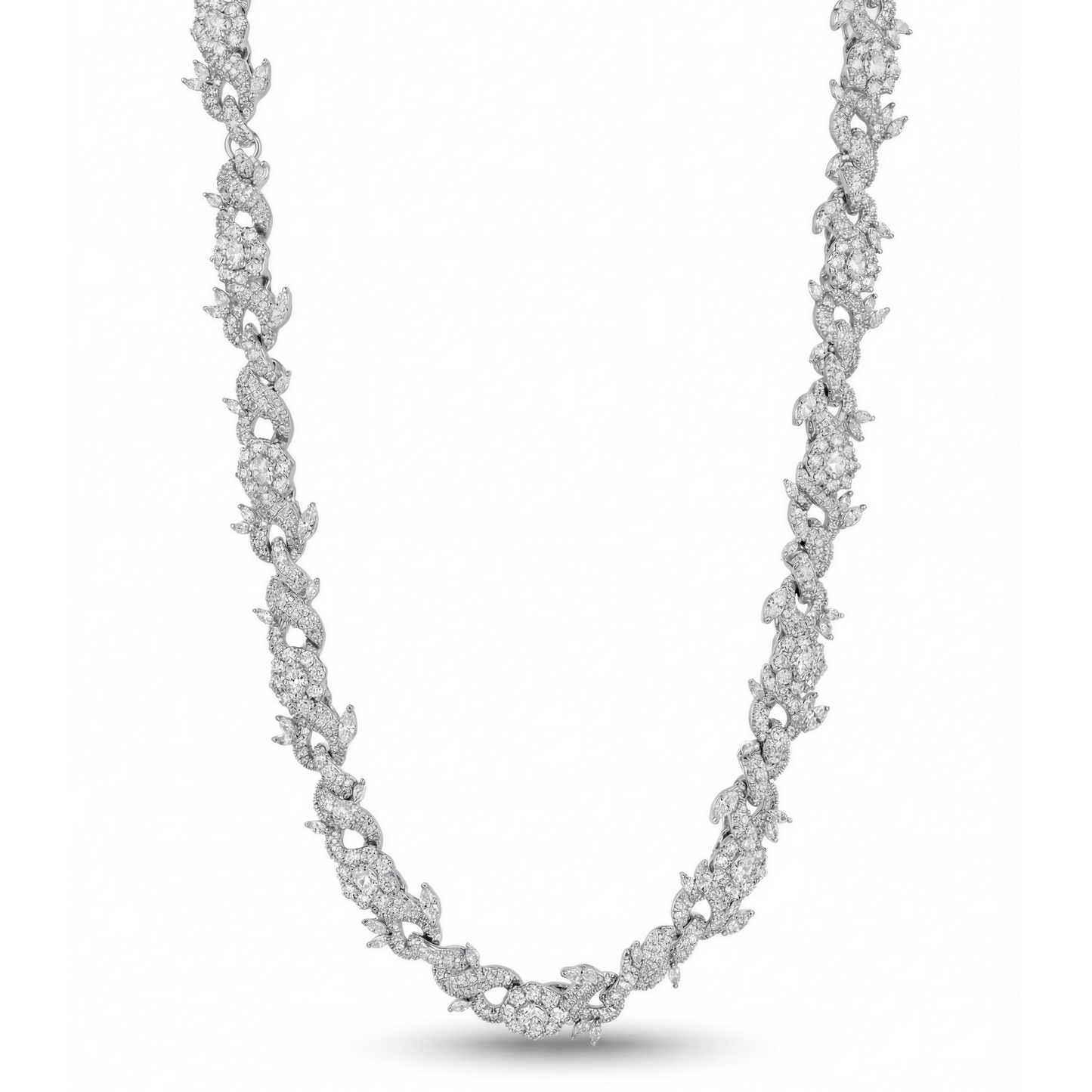 Nocta Vince 15MM Rosa Spinosa Chain - Silver detail view