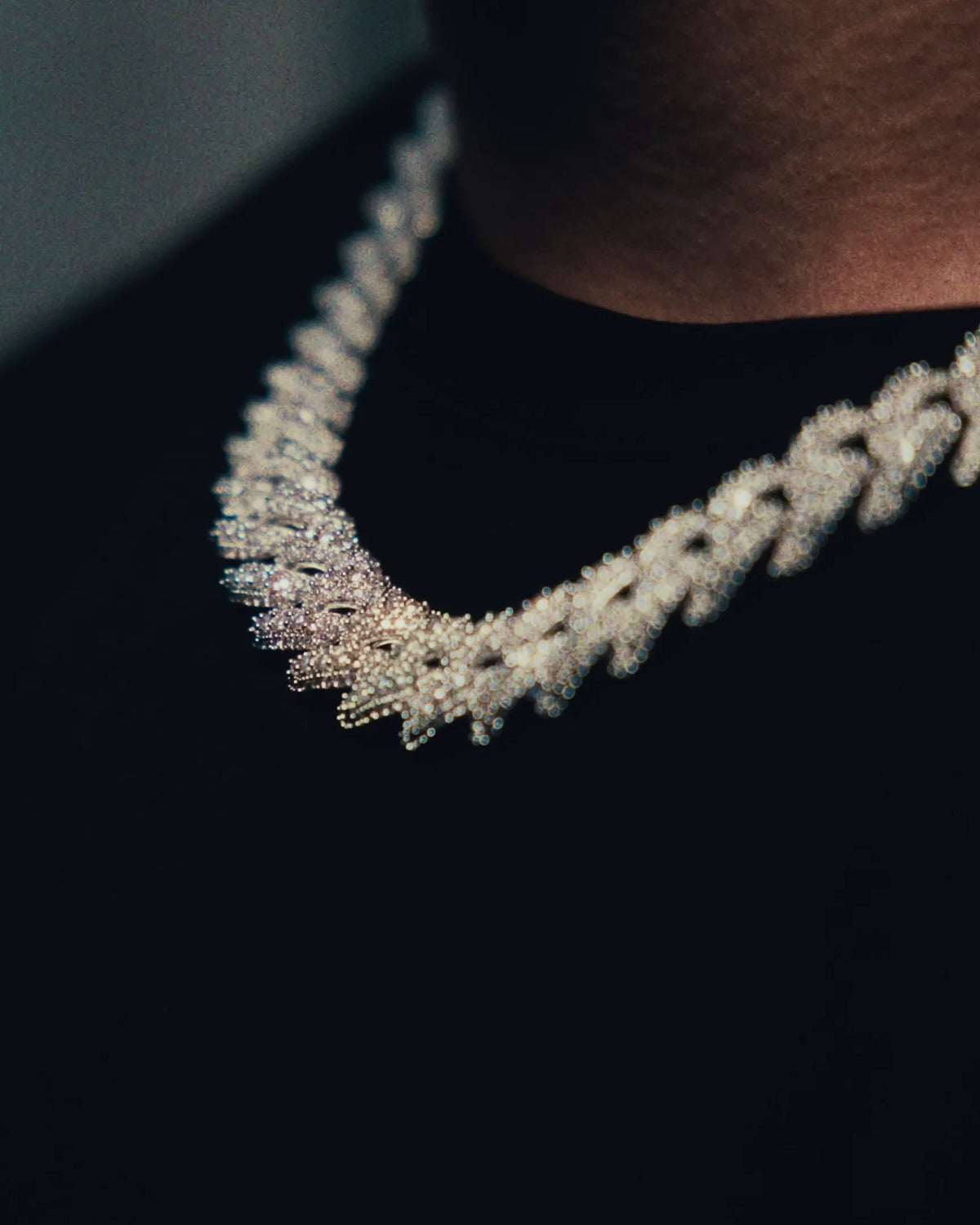 15MM Double Row Micro Pave Cuban Chain - Silver
