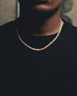 3 Prong Tennis Chain  - 4MM - Gold