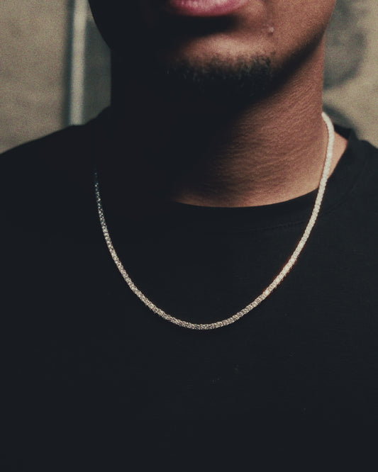 4 Prong Tennis Chain - 3MM - Silver