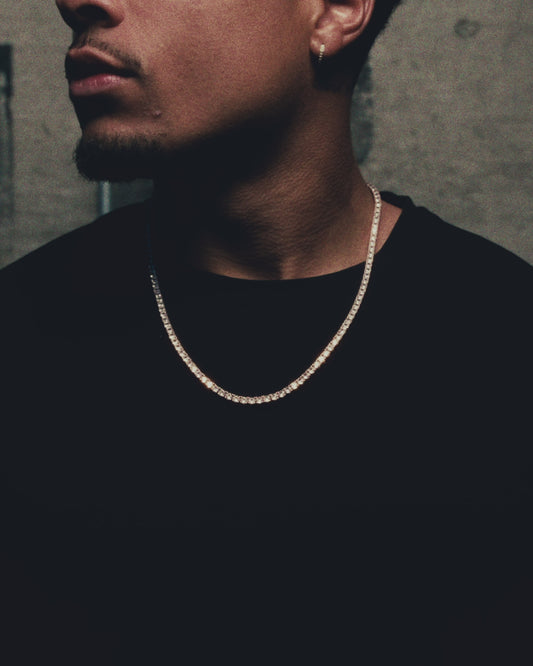 4 Prong Tennis Chain - 4MM - Silver