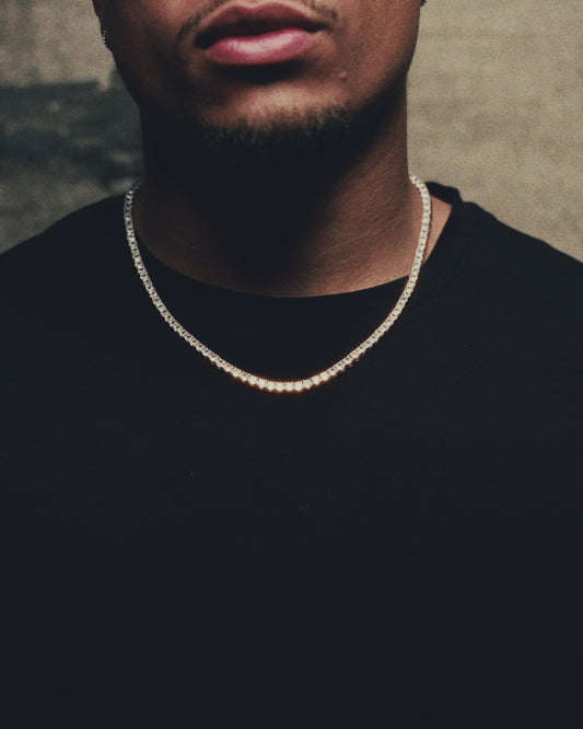 4 Prong Tennis Chain - 5MM - Silver
