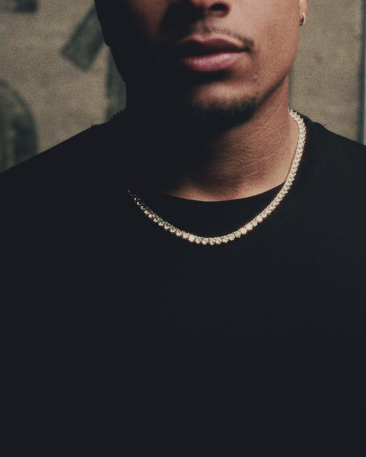 3 Prong Tennis Chain  - 5MM - Silver