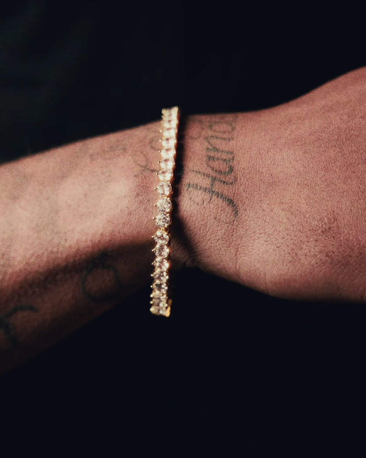 3 Prong Tennis Bracelet - Gold - 5MM