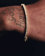 3 Prong Tennis Bracelet - Gold - 3MM