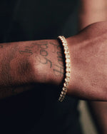 4 Prong Tennis Bracelet - 5MM - Gold
