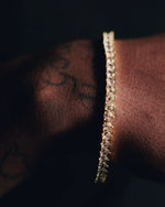 3 Prong Tennis Bracelet - Gold - 4MM