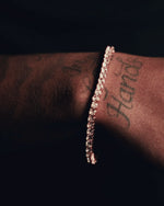 4 Prong Tennis Bracelet - 4MM - Rose Gold