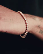 3 Prong Tennis Bracelet - Rose Gold - 4MM