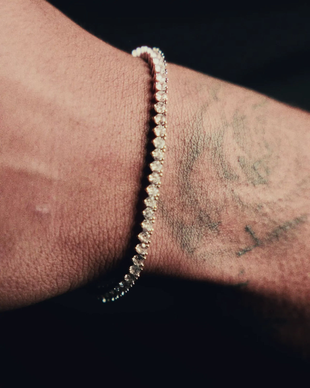 3 Prong Tennis Bracelet - Silver - 3MM