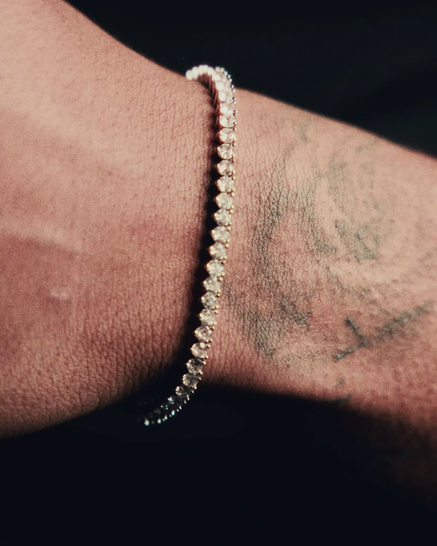 3 Prong Tennis Bracelet - Silver - 3MM