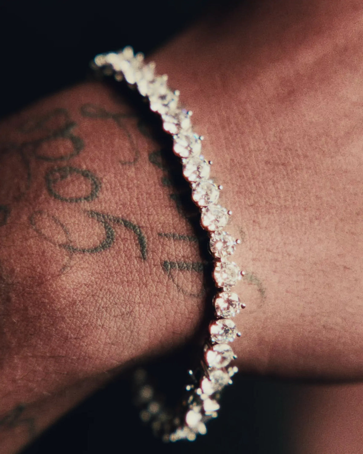3 Prong Tennis Bracelet - Silver - 5MM