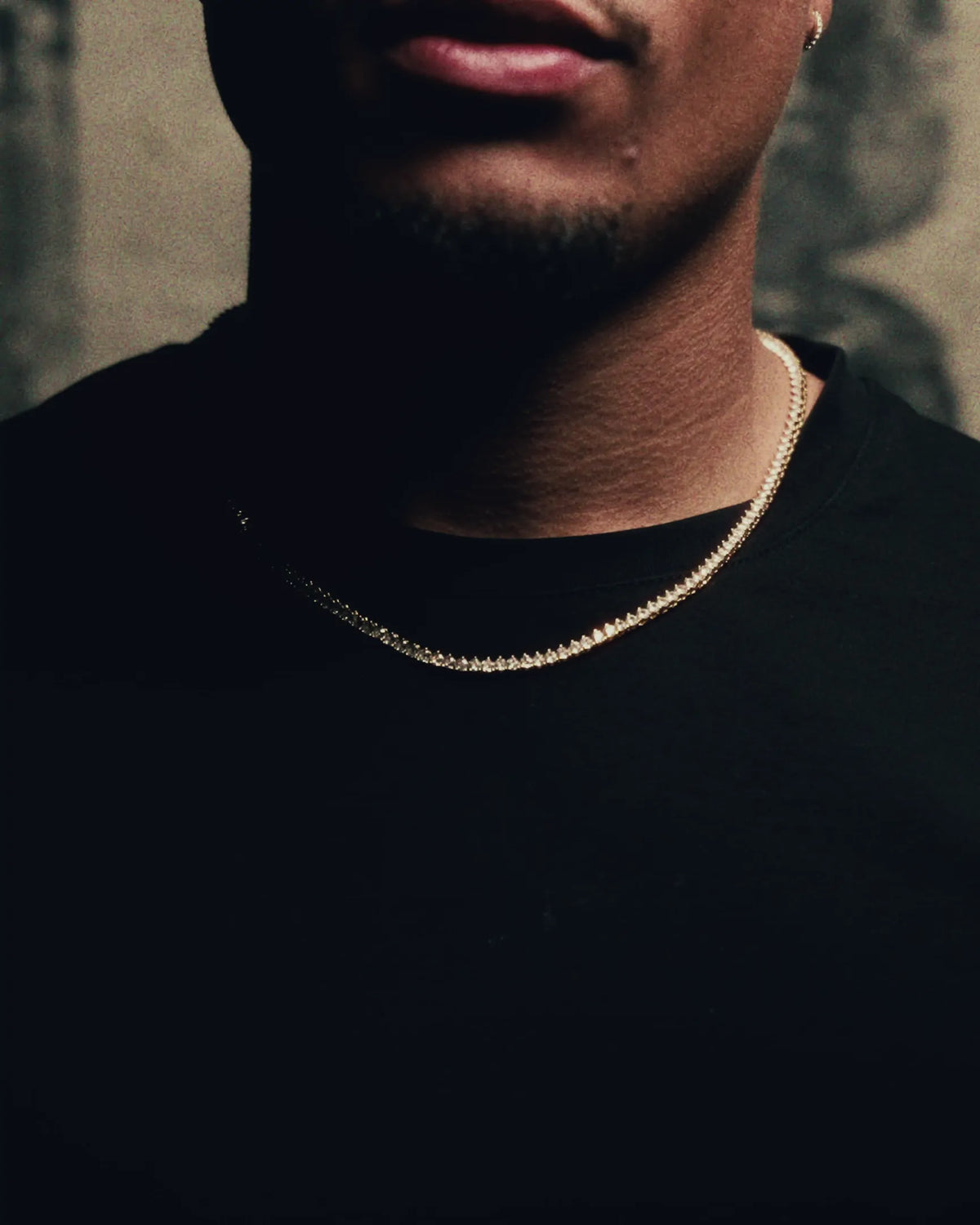 3 Prong Tennis Chain  - 3MM - Gold