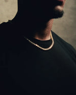 4 Prong Tennis Chain - 4MM - Gold