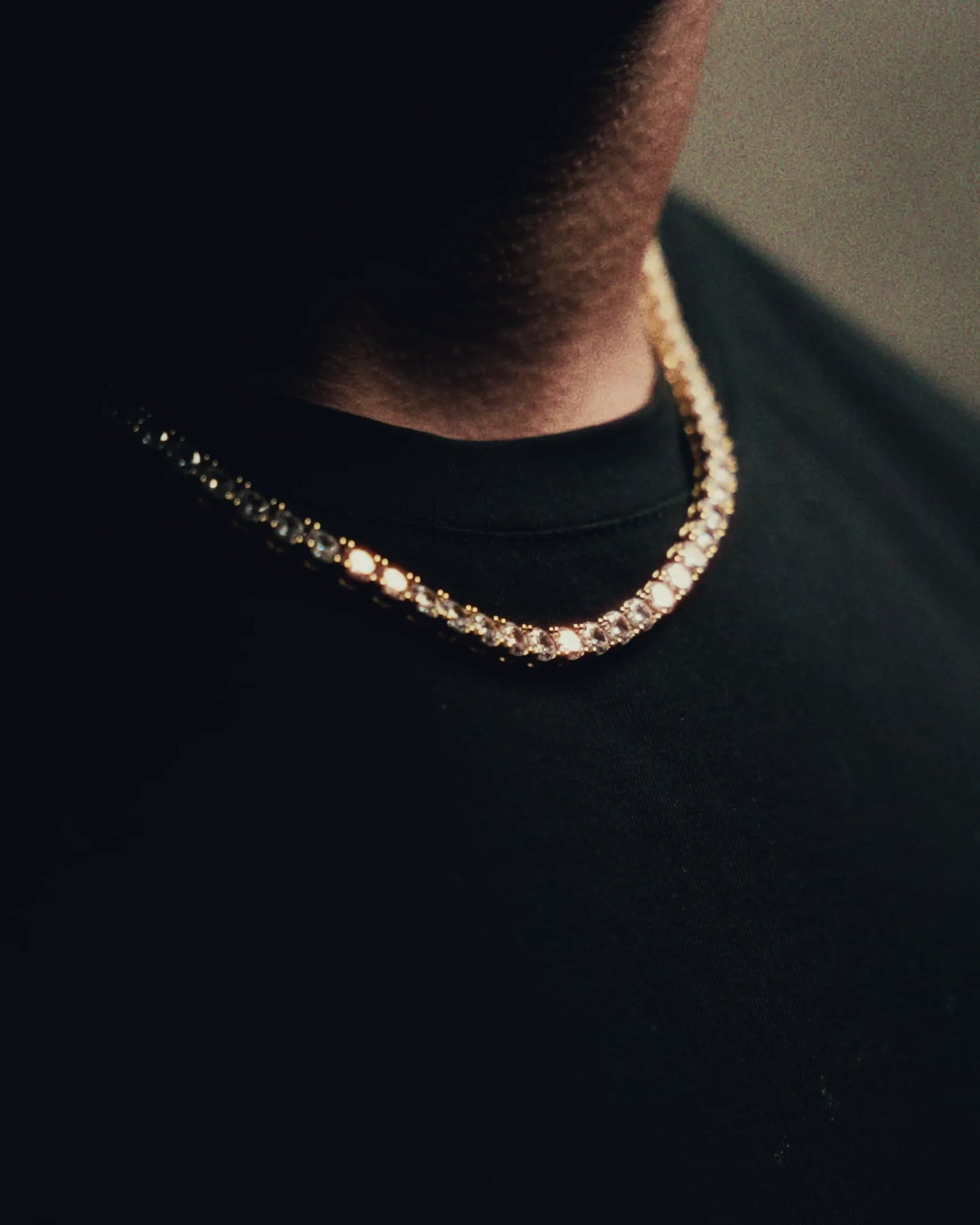 4 Prong Tennis Chain - 4MM - Gold