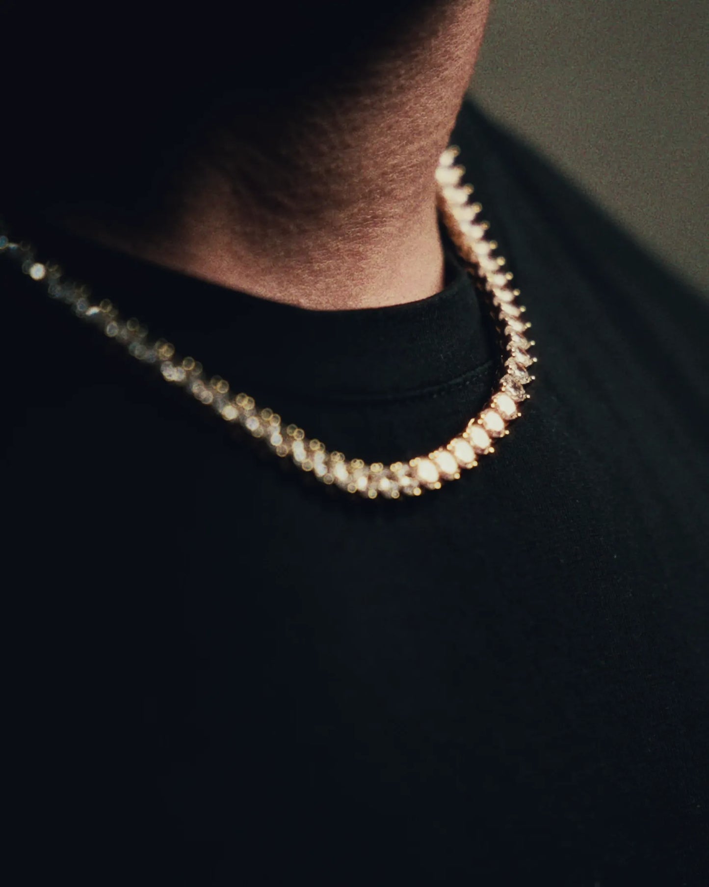 3 Prong Tennis Chain  - 5MM - Gold
