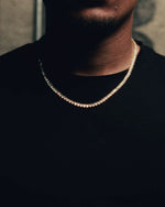 3 Prong Tennis Chain  - 4MM - Gold